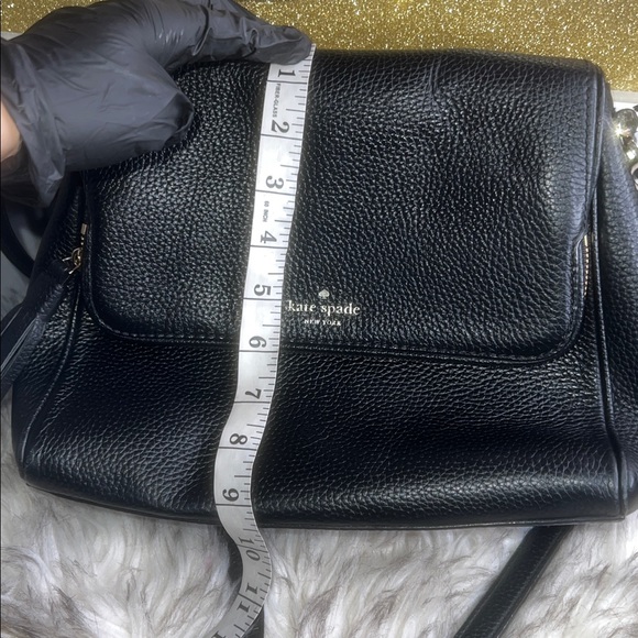 Kate Spade New York Textured Leather Handle Bag in Black - Picture 12 of 14